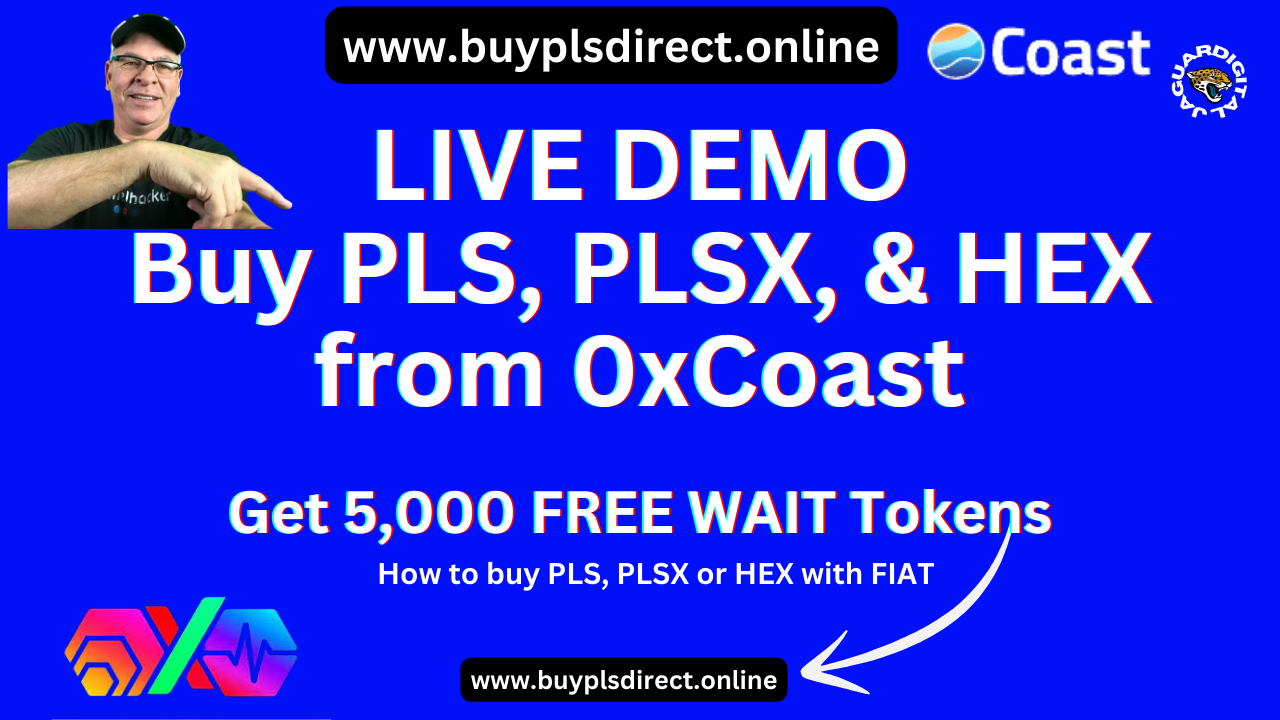 Buy PLS, PLSX, & HEX from 0xcoast [LIVE DEMO]
